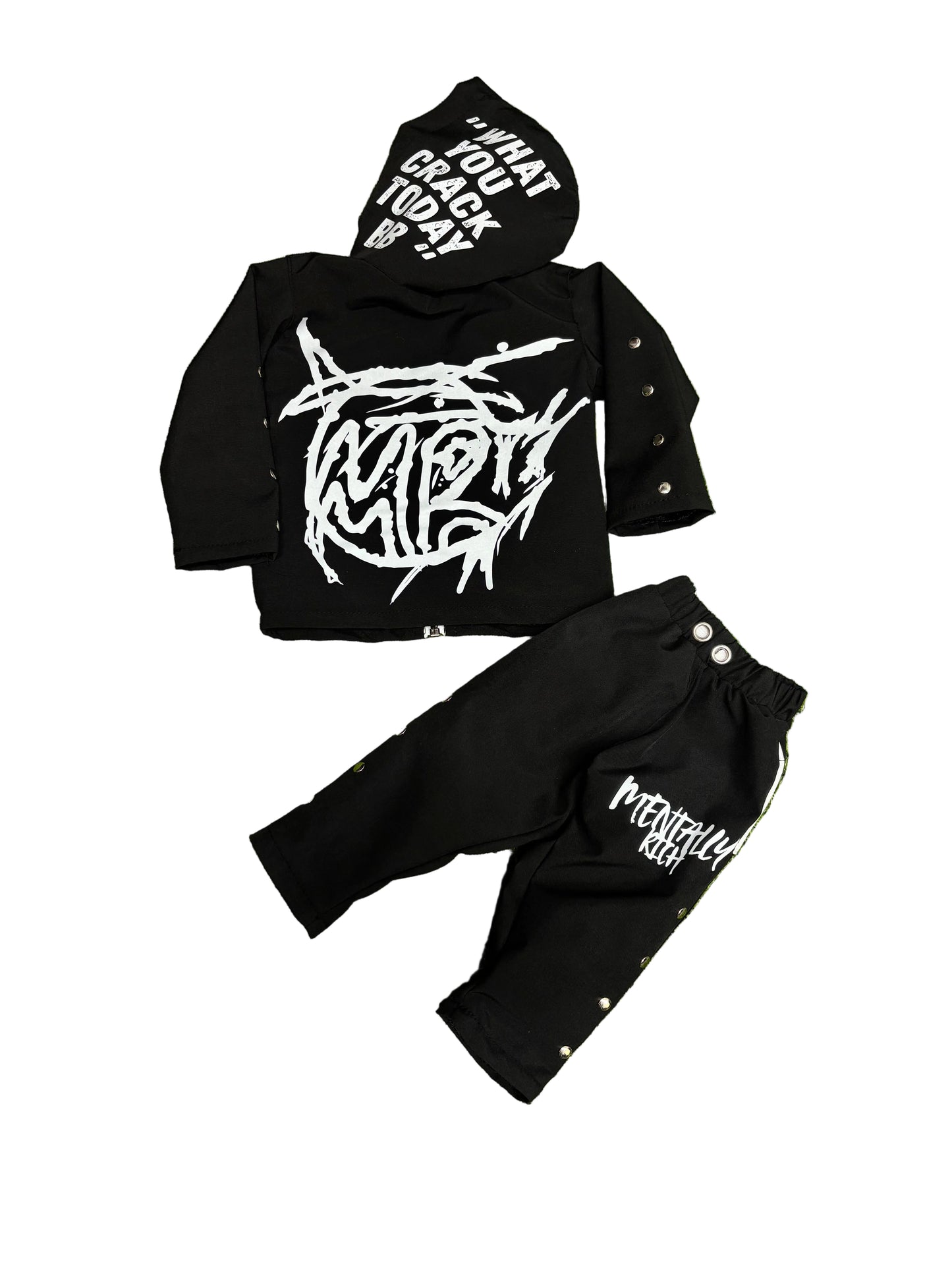 “ WHAT YOU CRACK TODAY BB “ KIDS TRACKSUITS