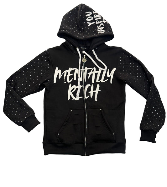 “ NOTHING LIKE YOU”RHINESTONE ZIP UP JACKETS